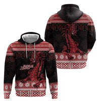 Christmas Wales Celtic Zip Hoodie Welsh Dragon Nadolig Llawen - Wonder Print Shop