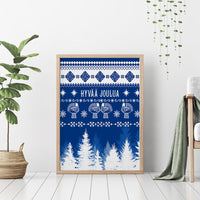 Finland Christmas Hannunvaakuna Tattoo Canvas Wall Art Hyvaa Joulua - Flag Color LT7 - Wonder Print Shop