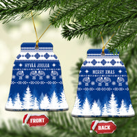 Finland Christmas Hannunvaakuna Tattoo Ceramic Ornament Hyvaa Joulua - Flag Color LT7 - Wonder Print Shop