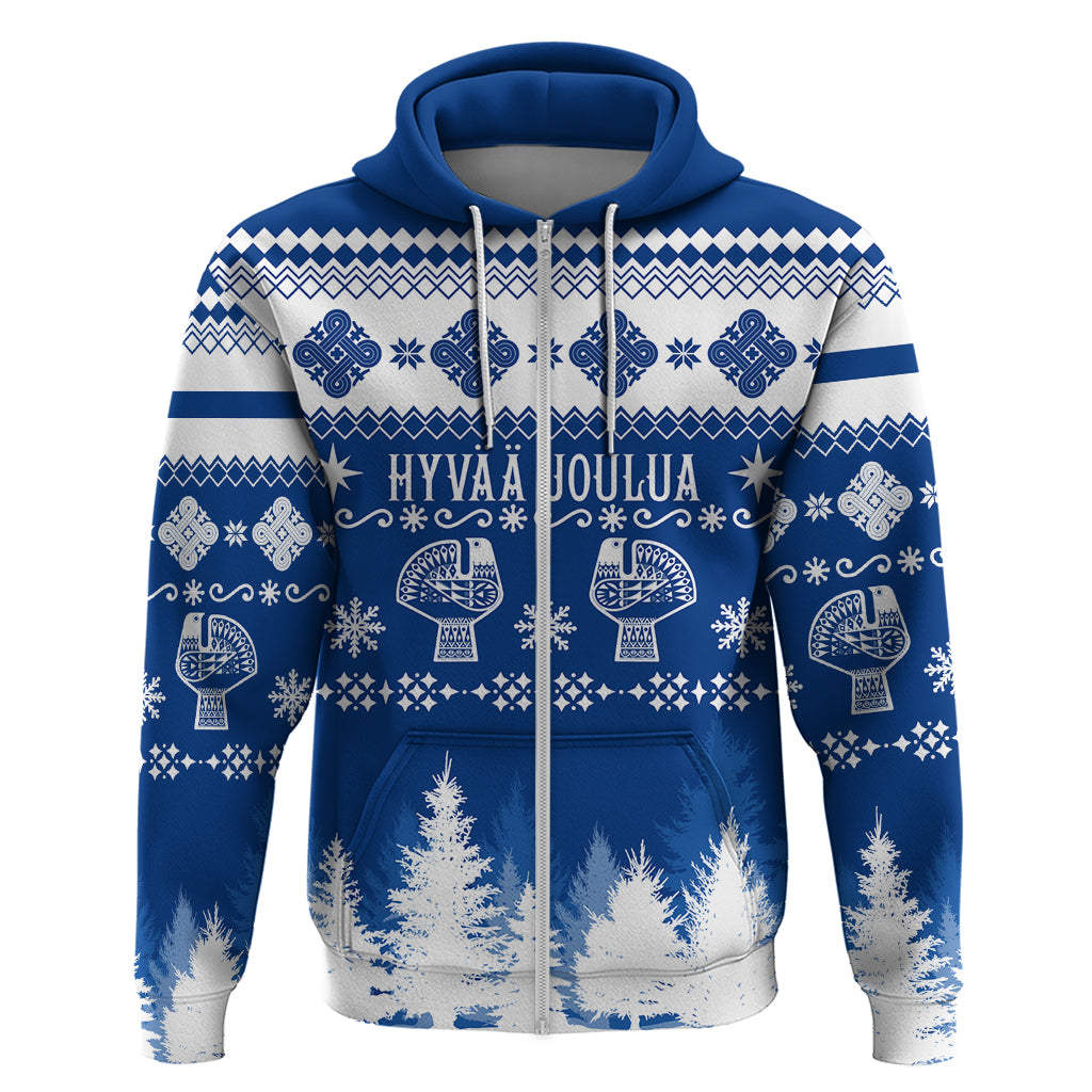 Finland Christmas Hannunvaakuna Tattoo Hoodie Hyvaa Joulua - Flag Color - Wonder Print Shop