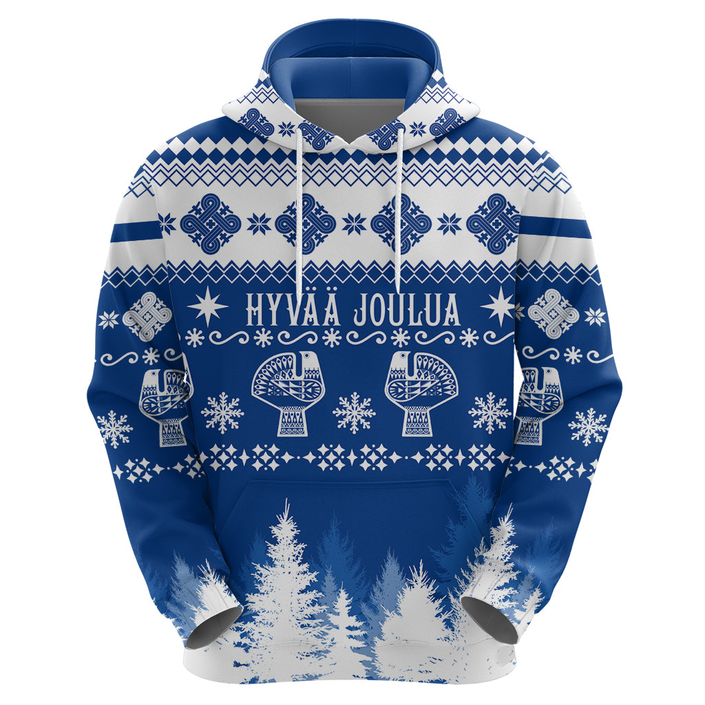 Finland Christmas Hannunvaakuna Tattoo Hoodie Hyvaa Joulua - Flag Color - Wonder Print Shop