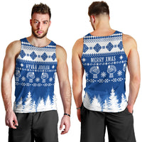 Finland Christmas Hannunvaakuna Tattoo Men Tank Top Hyvaa Joulua - Flag Color - Wonder Print Shop