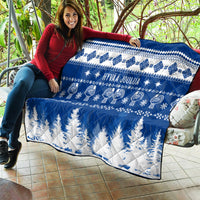 Finland Christmas Hannunvaakuna Tattoo Quilt Hyvaa Joulua - Flag Color - Wonder Print Shop