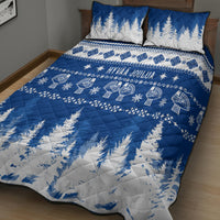 Finland Christmas Hannunvaakuna Tattoo Quilt Bed Set Hyvaa Joulua - Flag Color - Wonder Print Shop