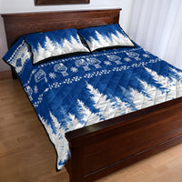 Finland Christmas Hannunvaakuna Tattoo Quilt Bed Set Hyvaa Joulua - Flag Color - Wonder Print Shop