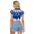 Finland Christmas Hannunvaakuna Tattoo Raglan Cropped T Shirt Hyvaa Joulua - Flag Color - Wonder Print Shop