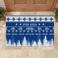 Finland Christmas Hannunvaakuna Tattoo Rubber Doormat Hyvaa Joulua - Flag Color - Wonder Print Shop