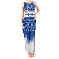 Finland Christmas Hannunvaakuna Tattoo Tank Maxi Dress Hyvaa Joulua - Flag Color - Wonder Print Shop