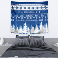 Finland Christmas Hannunvaakuna Tattoo Tapestry Hyvaa Joulua - Flag Color - Wonder Print Shop