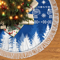 Finland Christmas Hannunvaakuna Tattoo Tree Skirt Hyvaa Joulua - Flag Color - Wonder Print Shop