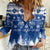 Finland Christmas Hannunvaakuna Tattoo Women Casual Shirt Hyvaa Joulua - Flag Color - Wonder Print Shop