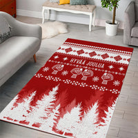 Finland Christmas Hannunvaakuna Tattoo Area Rug Hyvaa Joulua - Red LT7 - Wonder Print Shop