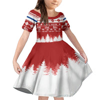 Finland Christmas Hannunvaakuna Tattoo Family Matching Mermaid Dress and Hawaiian Shirt Hyvaa Joulua - Red LT7 - Wonder Print Shop