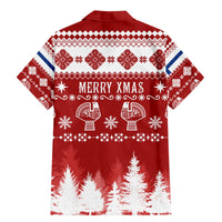 Finland Christmas Hannunvaakuna Tattoo Family Matching Mermaid Dress and Hawaiian Shirt Hyvaa Joulua - Red LT7 - Wonder Print Shop