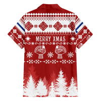 Finland Christmas Hannunvaakuna Tattoo Hawaiian Shirt Hyvaa Joulua - Red - Wonder Print Shop