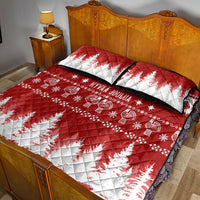 Finland Christmas Hannunvaakuna Tattoo Quilt Bed Set Hyvaa Joulua - Red - Wonder Print Shop