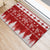 Finland Christmas Hannunvaakuna Tattoo Rubber Doormat Hyvaa Joulua - Red - Wonder Print Shop