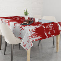 Finland Christmas Hannunvaakuna Tattoo Tablecloth Hyvaa Joulua - Red - Wonder Print Shop