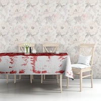 Finland Christmas Hannunvaakuna Tattoo Tablecloth Hyvaa Joulua - Red - Wonder Print Shop