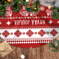 Finland Christmas Hannunvaakuna Tattoo Tree Skirt Hyvaa Joulua - Red - Wonder Print Shop