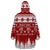 Finland Christmas Hannunvaakuna Tattoo Wearable Blanket Hoodie Hyvaa Joulua - Red - Wonder Print Shop