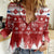 Finland Christmas Hannunvaakuna Tattoo Women Casual Shirt Hyvaa Joulua - Red - Wonder Print Shop
