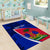 Personalised Haiti Independence Anniversary Area Rug Mix Hibiscus - Flag Color LT7 - Wonder Print Shop