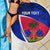 Personalised Haiti Independence Anniversary Beach Blanket Mix Hibiscus - Flag Color LT7 - Wonder Print Shop