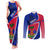 personalised-haiti-independence-anniversary-couples-matching-tank-maxi-dress-and-long-sleeve-button-shirt-mix-hibiscus-flag-color