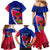 Personalised Haiti Independence Anniversary Family Matching Mermaid Dress and Hawaiian Shirt Mix Hibiscus - Flag Color LT7 - Wonder Print Shop