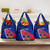 Personalised Haiti Independence Anniversary Grocery Bag Mix Hibiscus - Flag Color