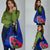 Personalised Haiti Independence Anniversary Grocery Bag Mix Hibiscus - Flag Color