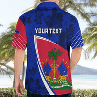 Personalised Haiti Independence Anniversary Hawaiian Shirt Mix Hibiscus - Flag Color - Wonder Print Shop