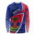 Personalised Haiti Independence Anniversary Long Sleeve Shirt Mix Hibiscus - Flag Color - Wonder Print Shop