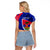 Personalised Haiti Independence Anniversary Raglan Cropped T Shirt Mix Hibiscus - Flag Color - Wonder Print Shop