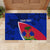 Personalised Haiti Independence Anniversary Rubber Doormat Mix Hibiscus - Flag Color - Wonder Print Shop