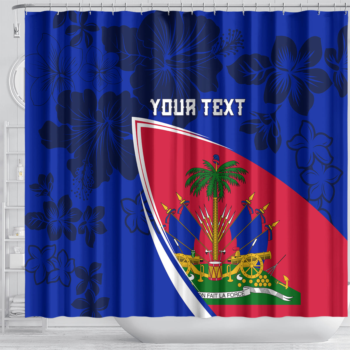 personalised-haiti-independence-anniversary-shower-curtain-mix-hibiscus-flag-color