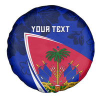 Personalised Haiti Independence Anniversary Spare Tire Cover Mix Hibiscus - Flag Color - Wonder Print Shop