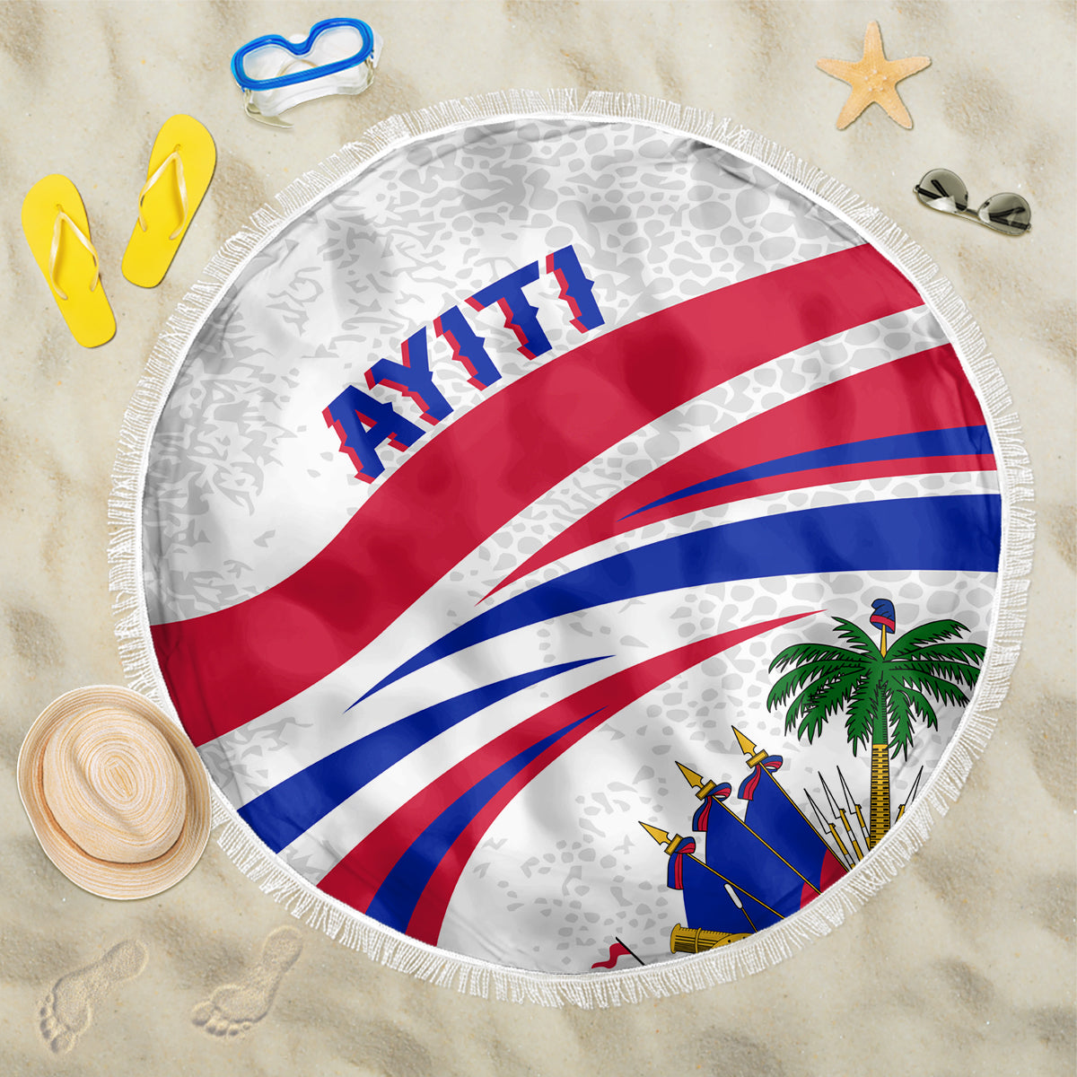 Haiti Independence Anniversary Beach Blanket Ayiti Basic Style LT7 - Wonder Print Shop