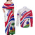Haiti Independence Anniversary Couples Matching Off Shoulder Maxi Dress and Long Sleeve Button Shirt Ayiti Basic Style LT7 - Wonder Print Shop