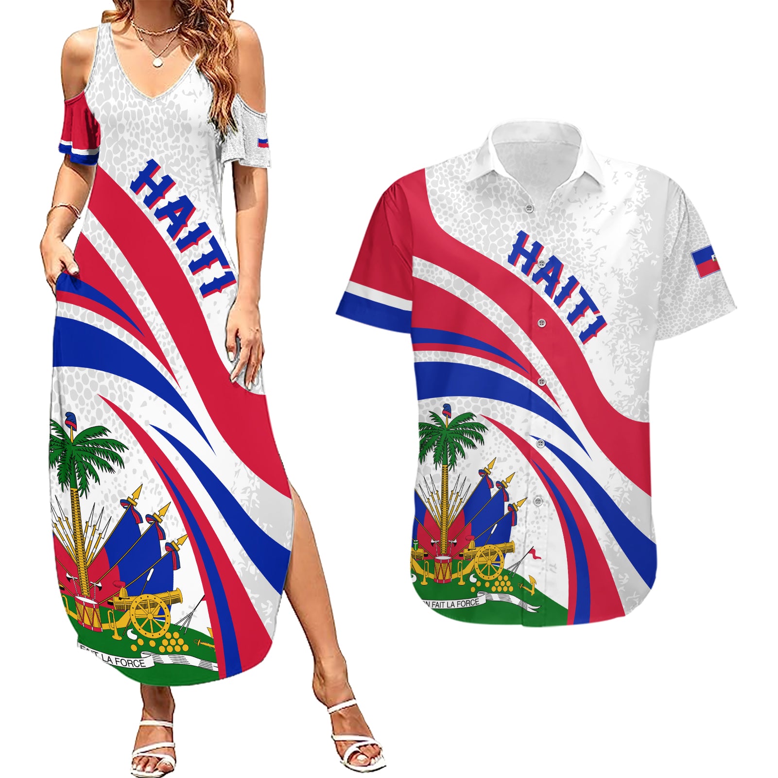 haiti-independence-anniversary-couples-matching-summer-maxi-dress-and-hawaiian-shirt-ayiti-basic-style