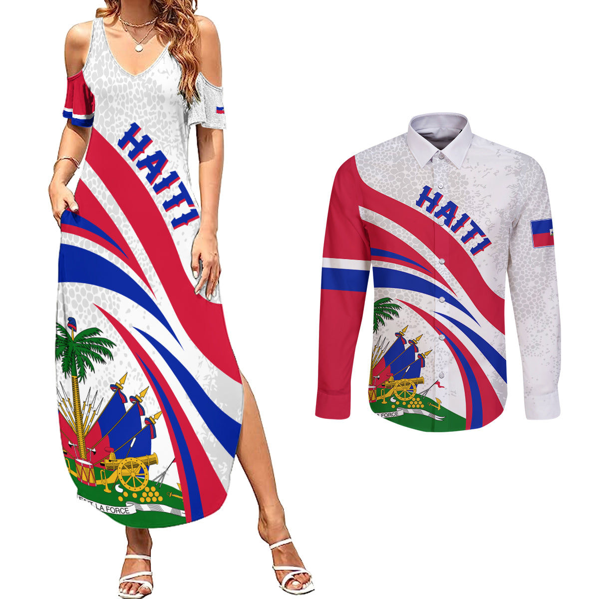 haiti-independence-anniversary-couples-matching-summer-maxi-dress-and-long-sleeve-button-shirt-ayiti-basic-style