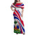 Haiti Independence Anniversary Family Matching Off Shoulder Maxi Dress and Hawaiian Shirt Ayiti Basic Style LT7 - Wonder Print Shop