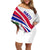 Haiti Independence Anniversary Family Matching Off Shoulder Short Dress and Hawaiian Shirt Ayiti Basic Style LT7 - Wonder Print Shop
