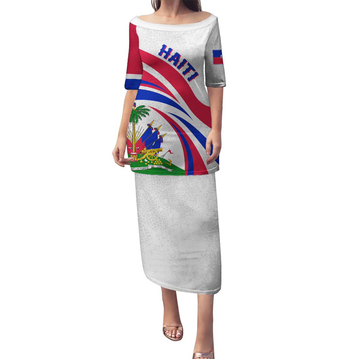 Haiti Independence Anniversary Family Matching Puletasi and Hawaiian Shirt Ayiti Basic Style - Wonder Print Shop