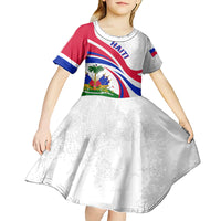 Haiti Independence Anniversary Kid Short Sleeve Dress Ayiti Basic Style - Wonder Print Shop
