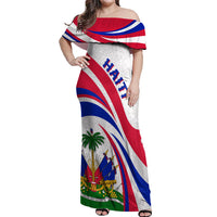 Haiti Independence Anniversary Off Shoulder Maxi Dress Ayiti Basic Style - Wonder Print Shop