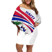 Haiti Independence Anniversary Off Shoulder Short Dress Ayiti Basic Style - Wonder Print Shop