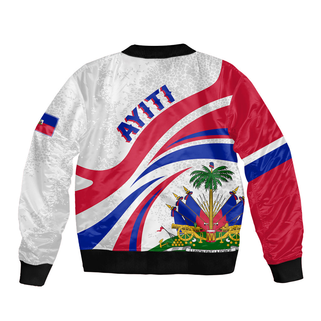 Haiti Independence Anniversary Sleeve Zip Bomber Jacket Ayiti Basic Style - Wonder Print Shop