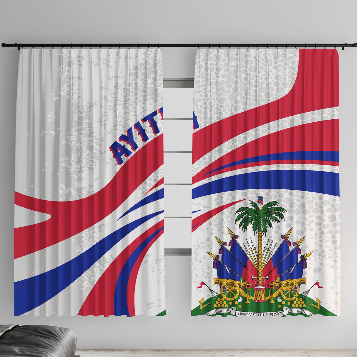 Haiti Independence Anniversary Window Curtain Ayiti Basic Style - Wonder Print Shop